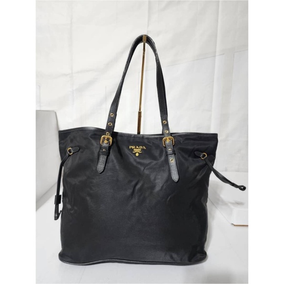 Authentic PRADA Tessuto Nylon Saffiano Tote Black - Picture 14 of 14